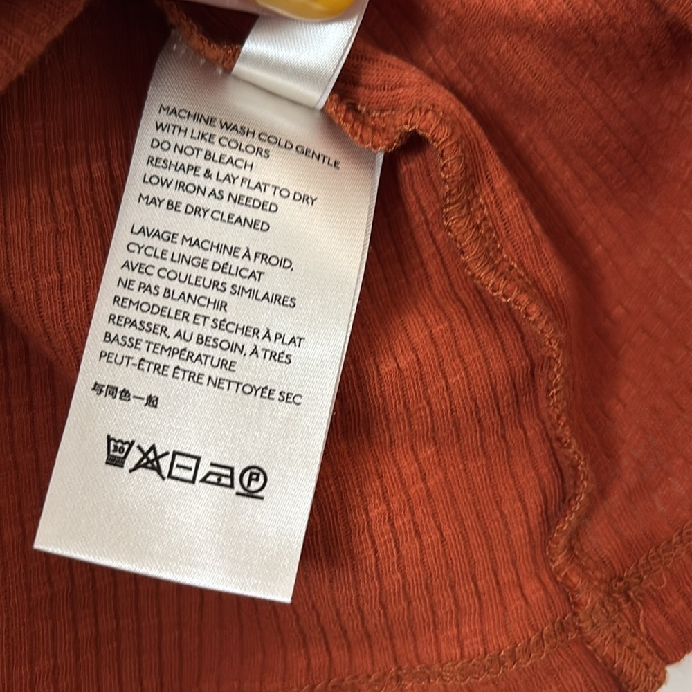 We The Free Rust Colored Ribbed Muscle Tank Top - Picture 4 of 8